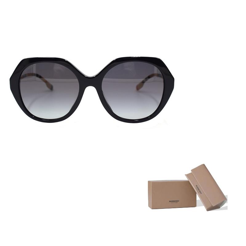 BURBERRY B. CHECK Fashion Irregular Holiday Travel Sunglasses 4375F Women's Black