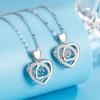 Beating Heart Necklace Female, Light Luxury Love Ocean Heart Collarbone Chain Qixi Festival Send Girlfriend