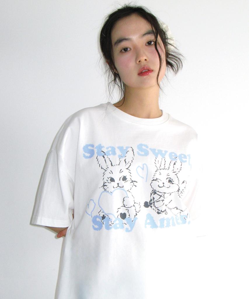 AMES-WORLDWIDE Sweet Rabbit Tee White