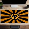 Flammende Wölfe Emblem Wanderer Mauspads, Gaming-Mauspad, Tastaturmatte, Schreibtischdekoration für Computer-Notebook, Fan-Geschenk, Geburtstagsgeschenk