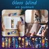 24PCS Colored Glass Style Art Paper Bookmark, Student Textbook Reading Book, Creative Reward, Cultural and Creative Small Gift