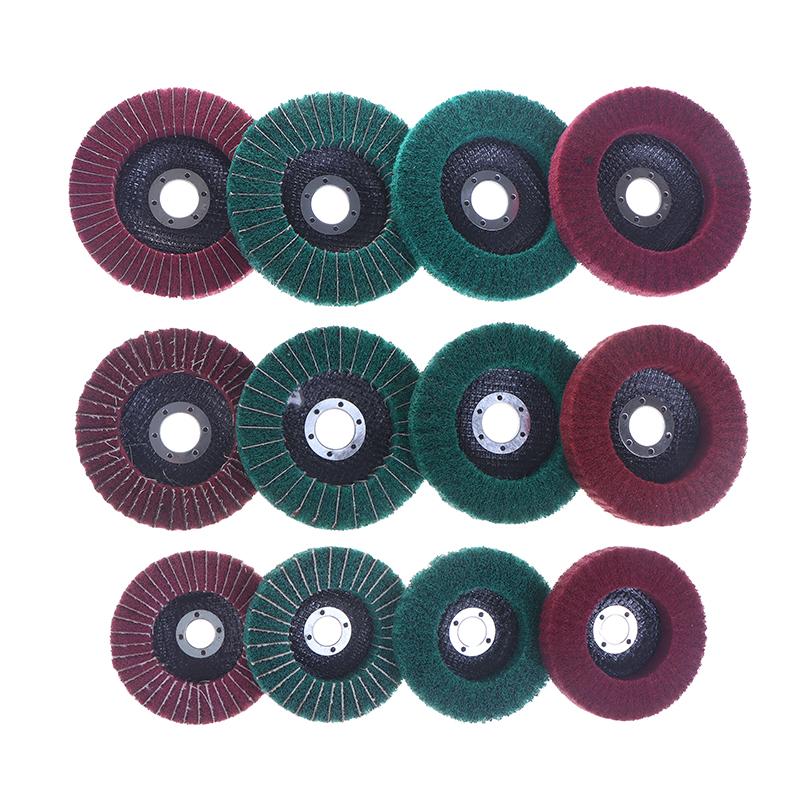 100/115/125Mm Grinding Wheel For Angle Grinder Nylon Fiber Flap Polishing Wheel Disc 5 Inch Non-Woven Grinding Wheel Metal Wood