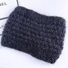 New Autumn Winter Thread Headpiece Headband Wide Brimmed Women's Headscarf with Fuzzy Knitted Yarn Keep Warm Scarf