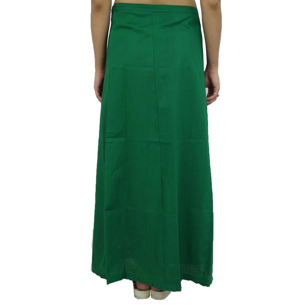 Solid Petticoat Underskirt Bollywood Indian Cotton Lining For Sari