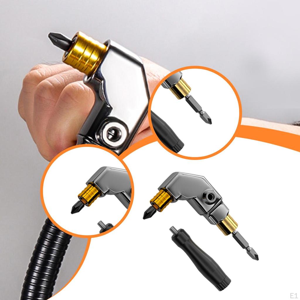 Drill Adapter, Power Tool Attachment for Hand , Chuck Converter, Curved Extension, Practical