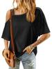 2024 Women's Casual Off-the-Shoulder Short-Sleeve T-Shirt