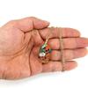 Natural Colorful Crystal Gravel Amethyst Copper Wire Hand-Woven Mesh Pocket Pendant Necklace N657