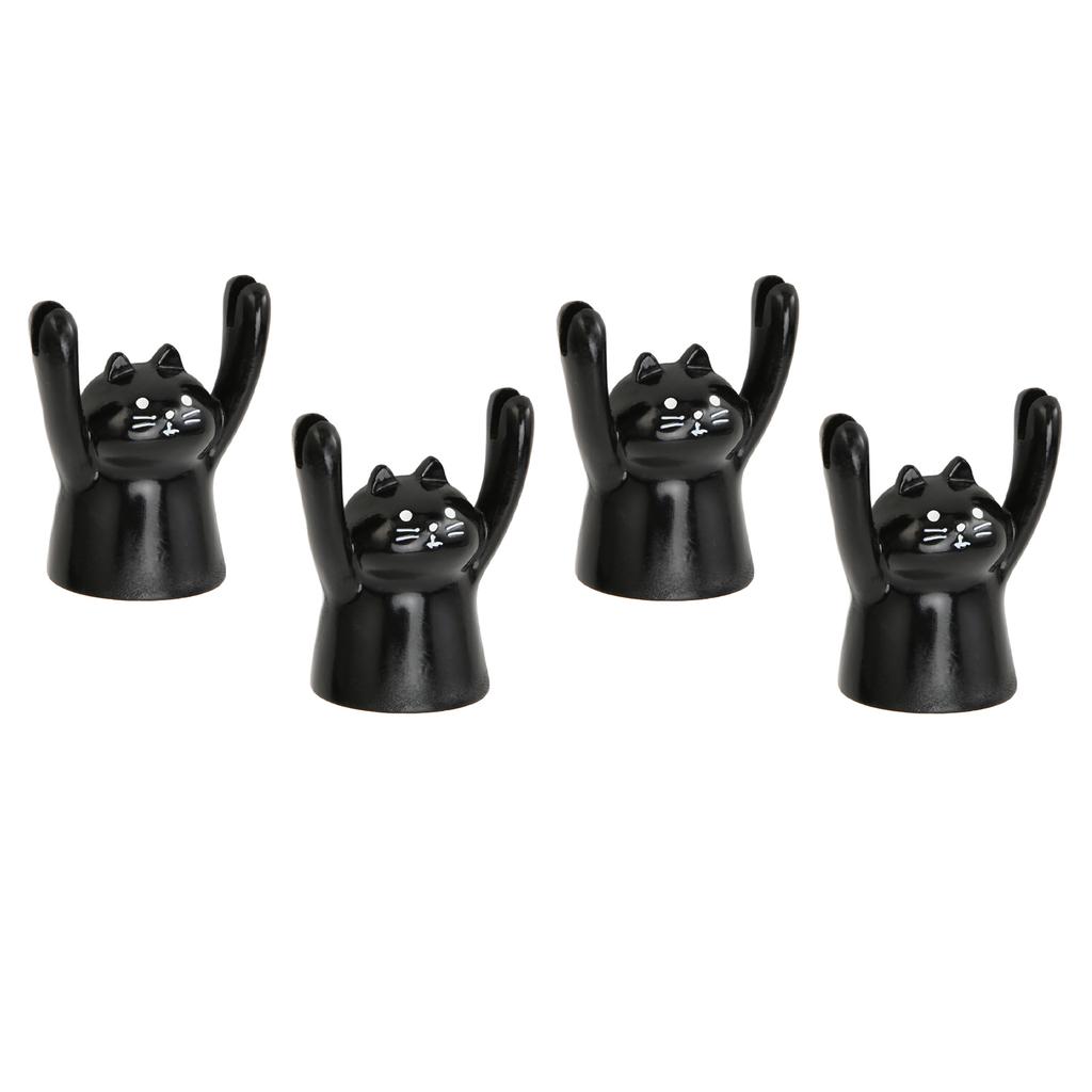 4Pcs Cartoon Photo Clip Cute Cat Resin Stable Eye Catching Animal Note Holder for Wedding Party