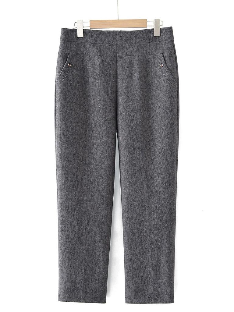 Spring Wide-Leg Pants for Middle-Aged Women, Straight-Leg Style, Casual Grandma Pants for Ages 60-70, Perfect for Spring/Autumn.