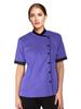 Women's Short Sleeve Chef Coat,Breathable Poly-Cotton Culinary Uniform, Cook Gift for Her