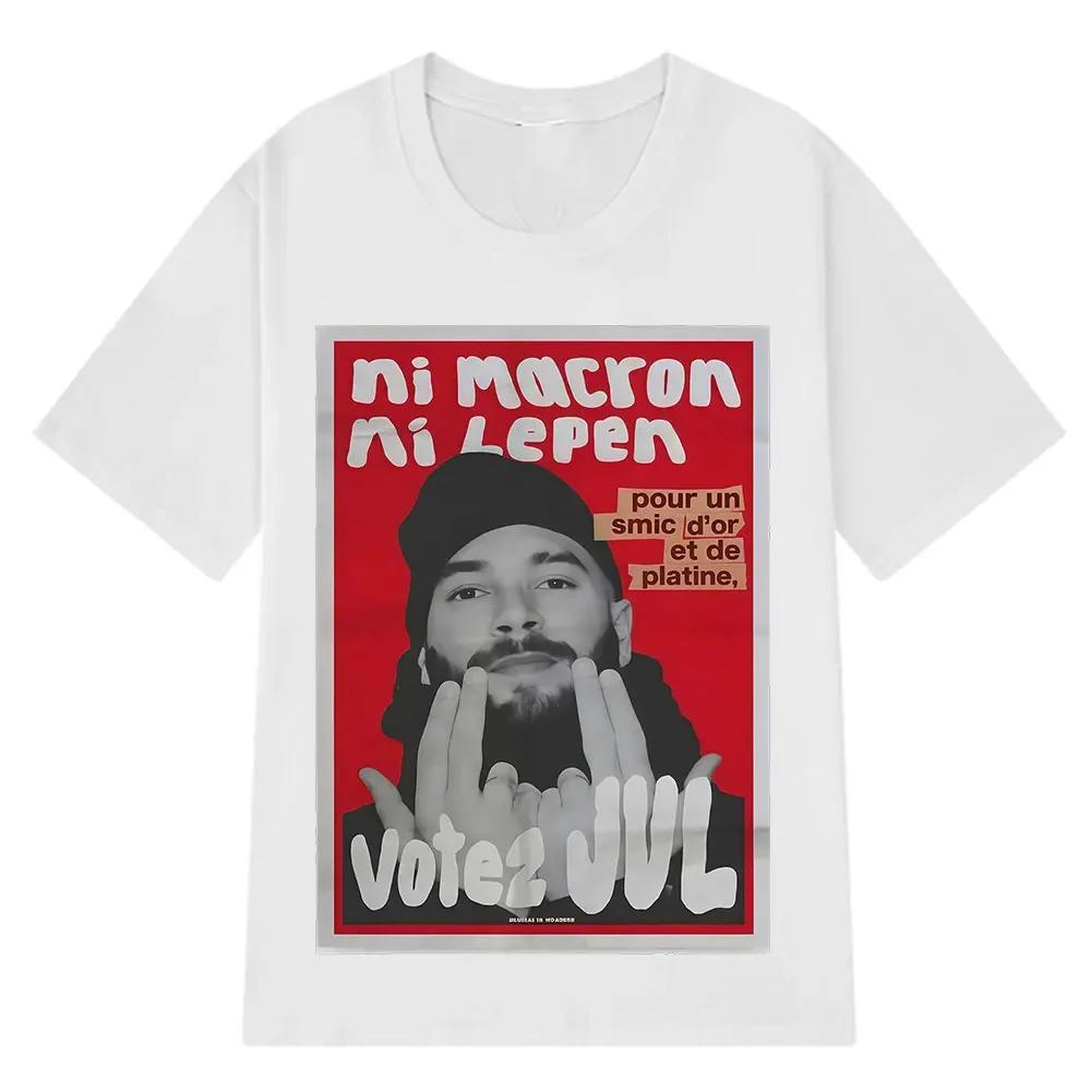 French Rapper Vote Fashion Graphics T-shirt Hip-hop Tops High Quality Cotton Clothes Vintage Men Women Tee Clothing Streetwear