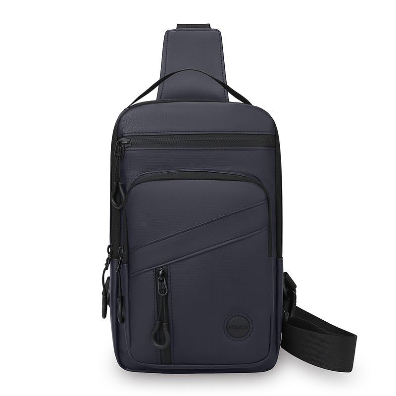 Bolso Cruzado de Color Sólido para Hombre Bolso de Hombro Oxford Bolso de Pecho de Gran Capacidad