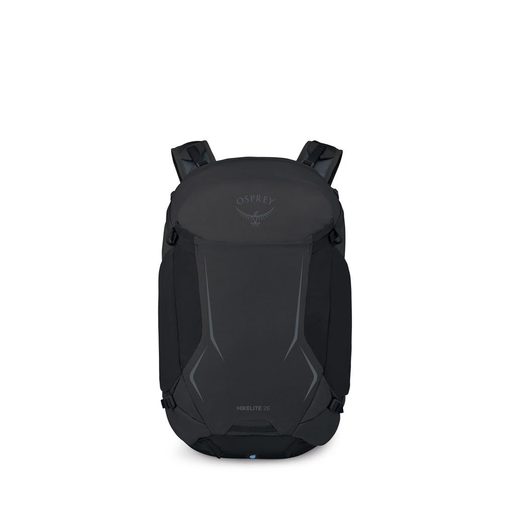 Osprey Hikelite 26L Durable Hiking Backpack Travel Daypack with Rain Raven Black - Cover, Unisex,