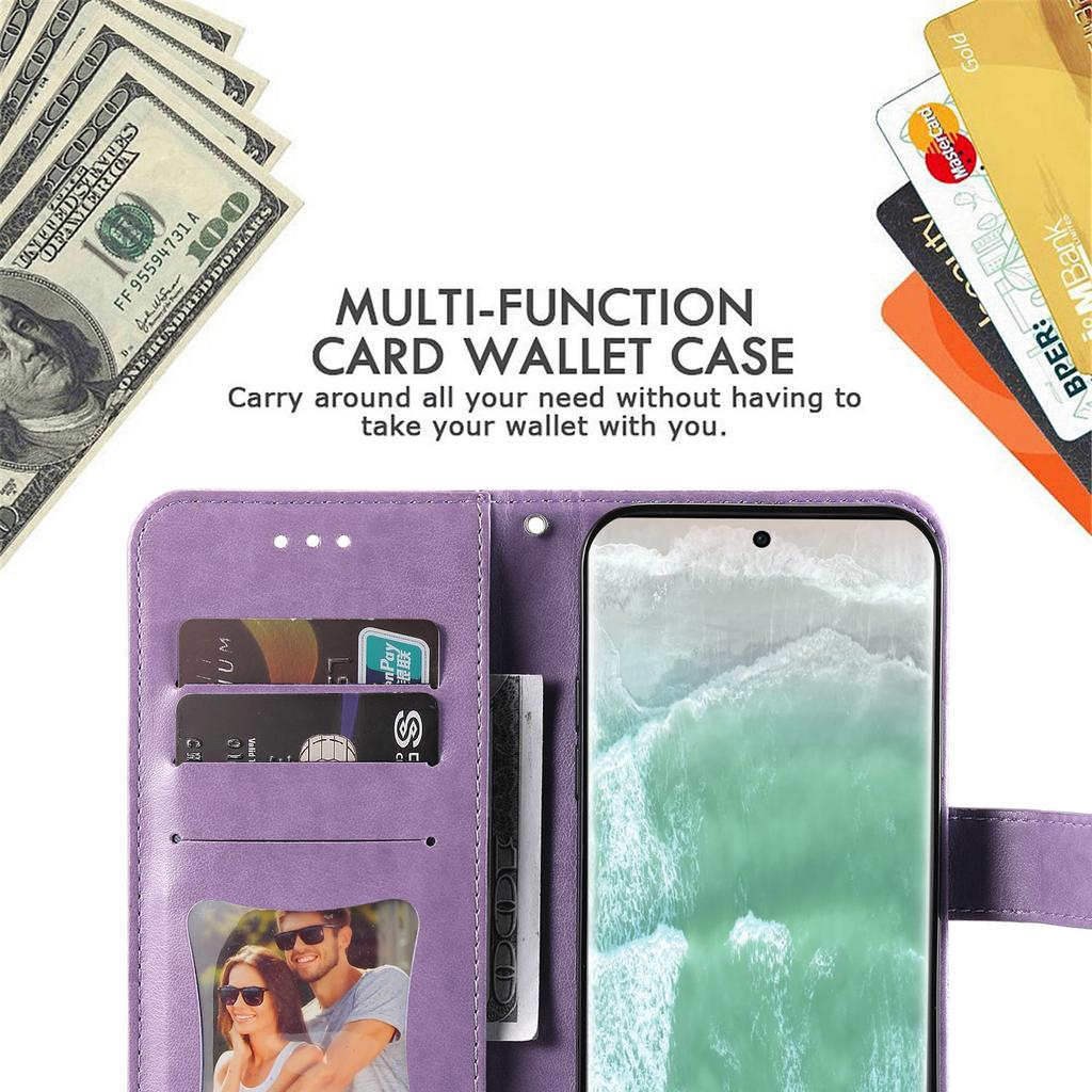 For Oppo Reno11 5G (Global) Magnetic Phone Case Imprinted PU Leather Scratch-proof Shell