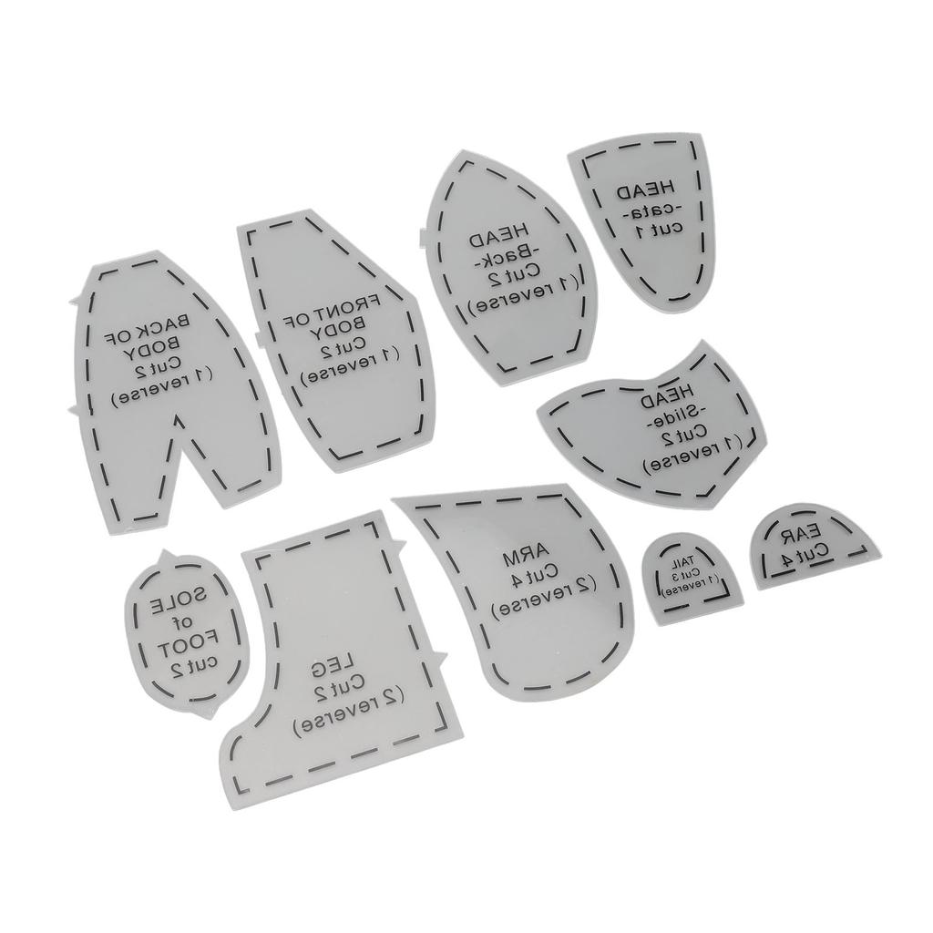 Memory Bear Template Ruler Set Acrylic Memory Bear Sewing Quilting Patterns Template 12 Inch