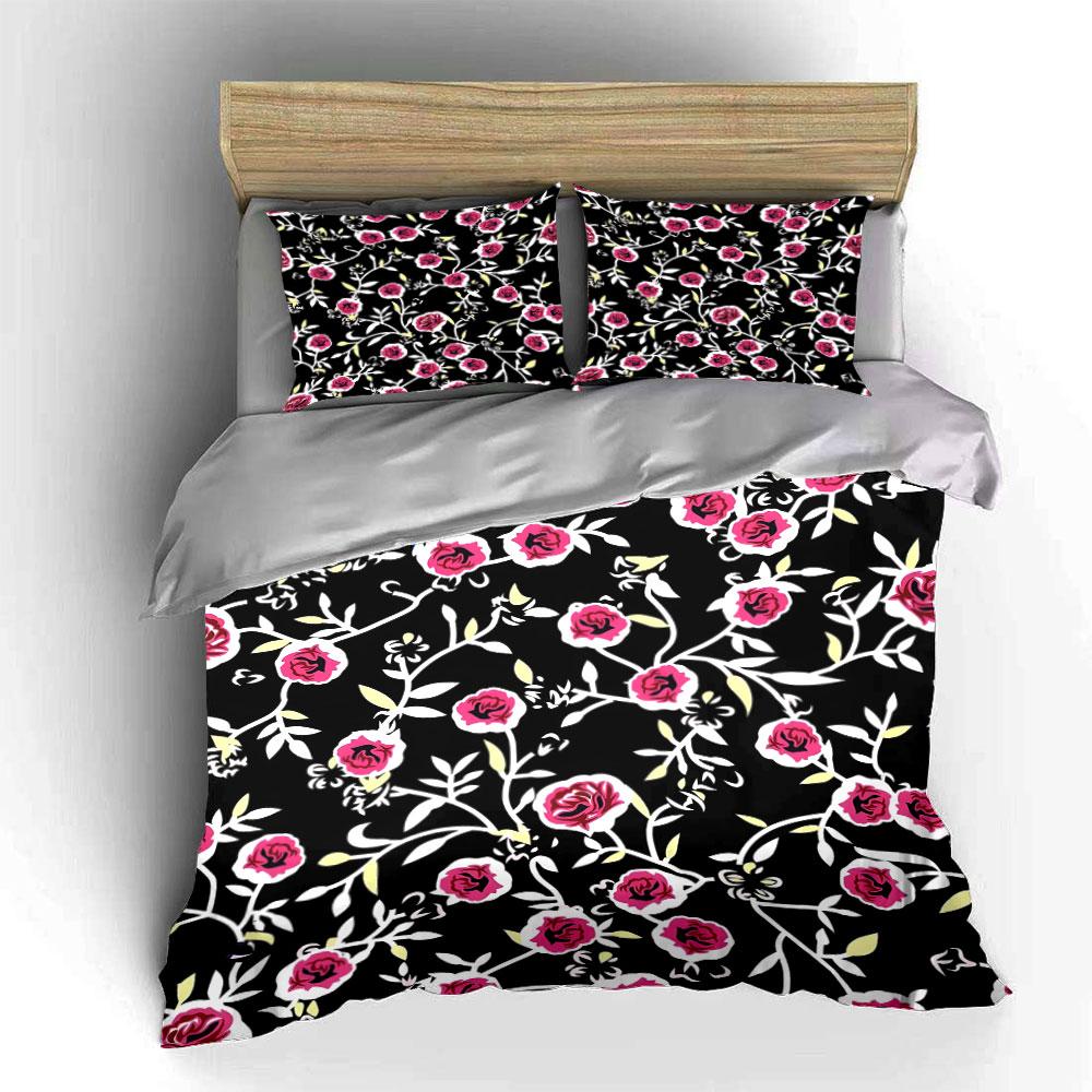 Blooming midnight garden. Bedding sets Duvet covers Pillowcases(1* Duvet Cover 2* Pillowcases without duvet insert)