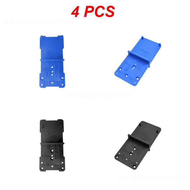 1~4 ADET Delik Delme Kılavuzu Hedeflenen Tasarım Boyutu Abs Konumlandırma Plakaları Zımba Ağaç İşleme Aleti Delme Konumlandırma Plakası