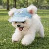 Adjustable Strap Beach Visor Hat with Ear Holes Pet Baseball Cap Sunscreen Protection