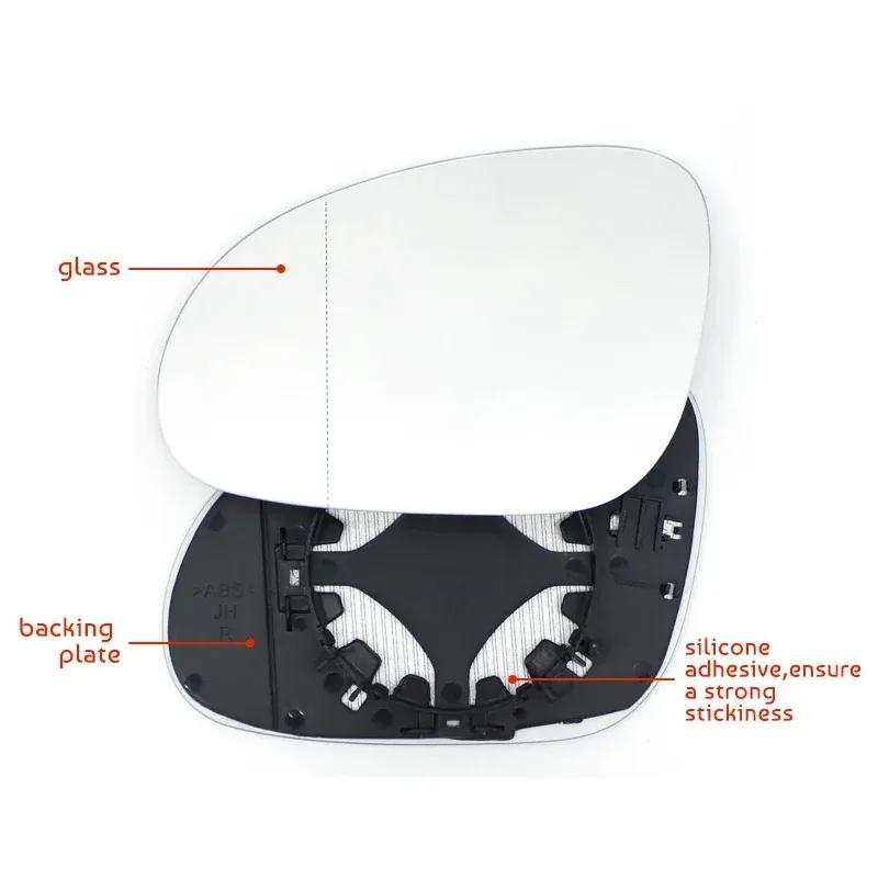 For VW Golf MK5 2003-2008 Left Passenger Side Door Wing Mirror Glass Heated Convex Car Accessories