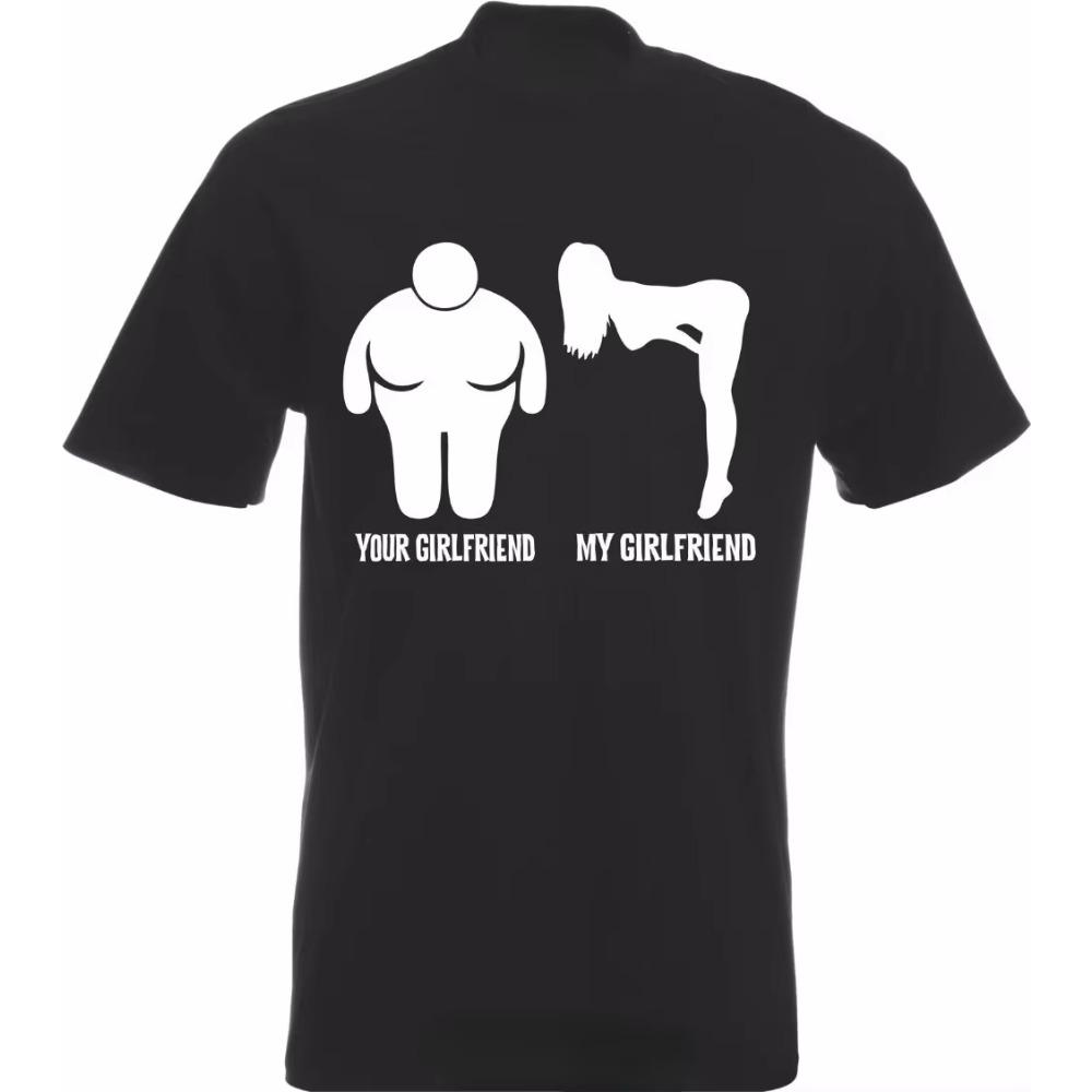 Girlfriend Vs My Girlfriend Funny Rude Offensive Tee Men Clothing Funn Graphic Tshirts Summer Leisure Short-sleev Tee Camisetas