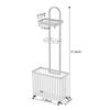 Toilet Paper Holder with Shelf and Basket, Metal Stand