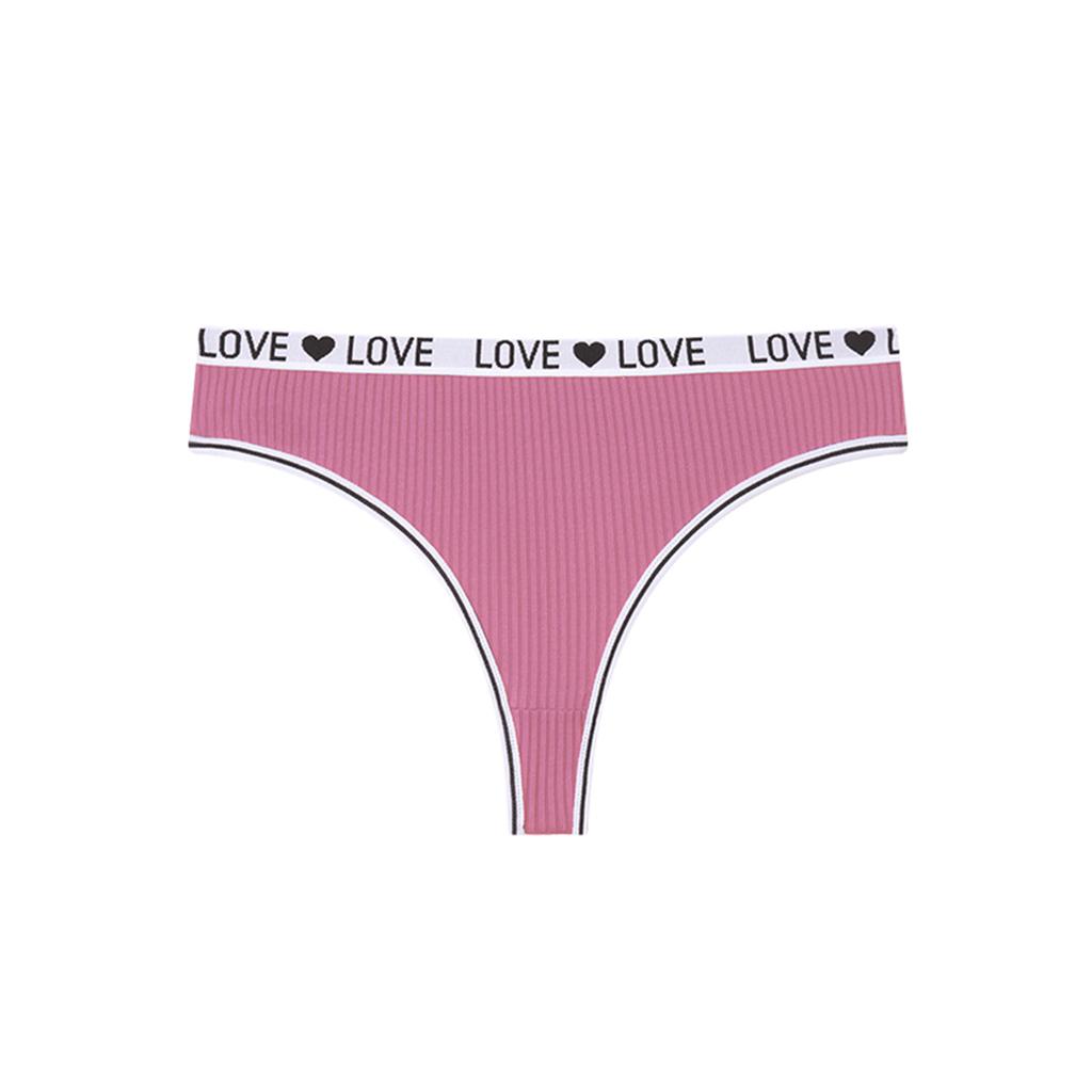 Damen Tanga Sexy Yoga Sport Buchstaben Gürtel Low- Nahtlose Unterwäsche