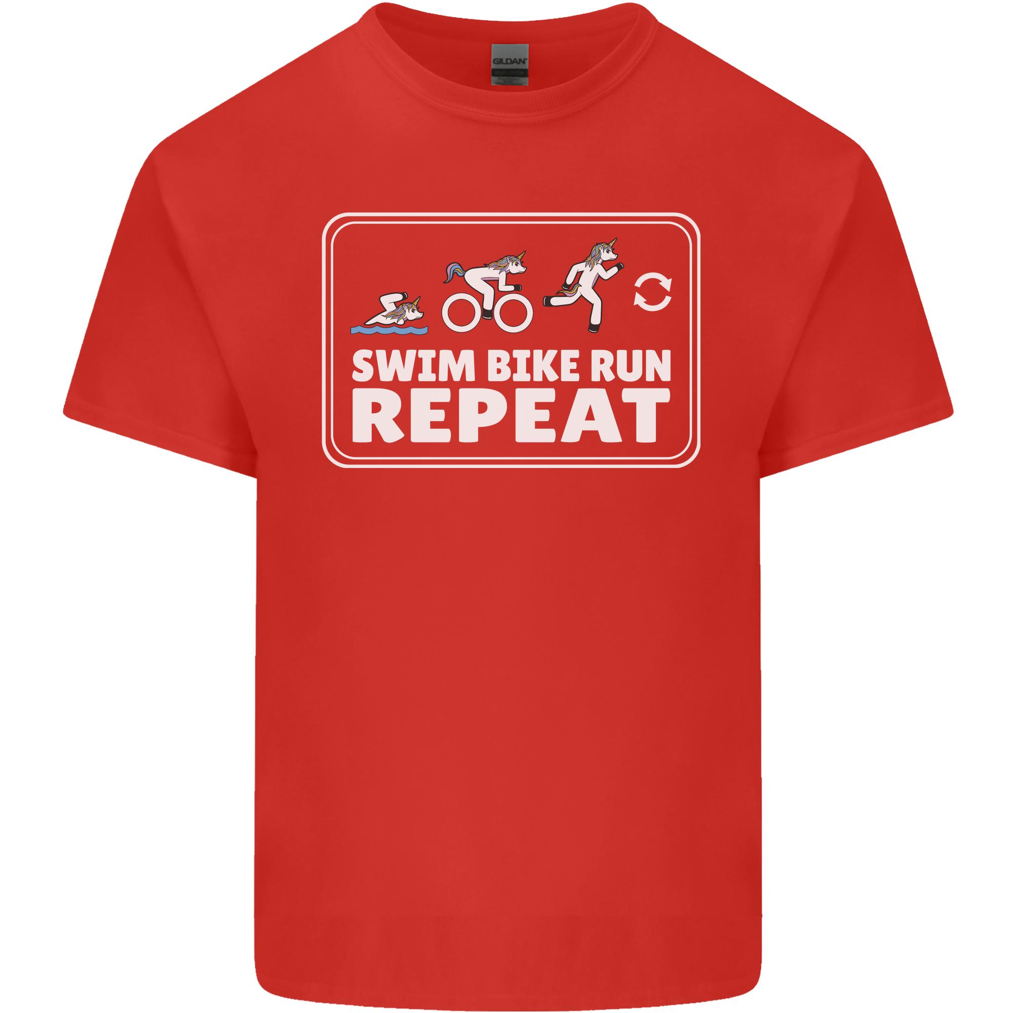 Triathlon Running Swimming Cycling Unicorn Unisexs Light Cotton TShirt S