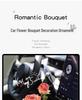 Burnt Edge Rose Imitation Oil Painting for Car Interior Decoration – Cup Holder Floral Ornament