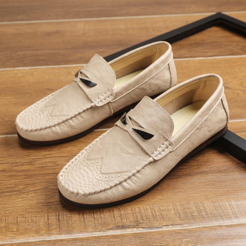 

Мужские удобные туфли для вождения Повседневные туфли-лоферы Свадебная вечеринка Обувь для прогулок на открытом воздухе Деловая формальная одежда Модные лоферы 39 бежевый