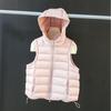 Autumn and winter duck down ribs down vest women's short hooded vest jacket