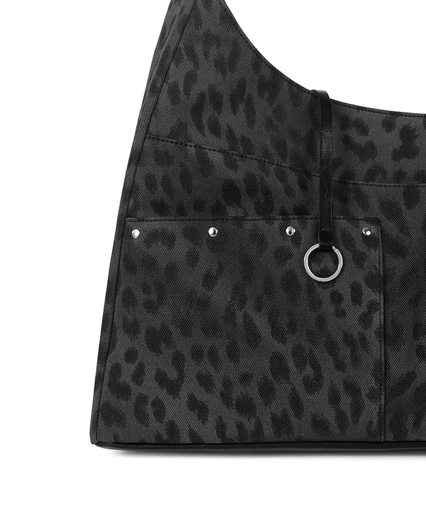 Fennec Bash Slouchy Bag - Leopard Black