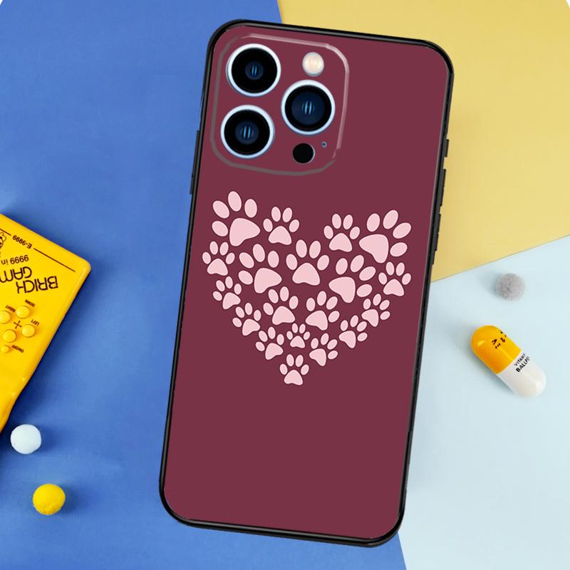 Cat Dog Paws Phone Case For iPhone 17 16 15 14 13 11 12 Pro Max mini 15 16 Plus 16e 17 Air Bumper Cover