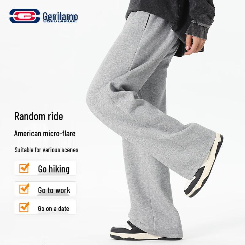 GENIOLAMODE Men s Straight-Leg Sport Pants L