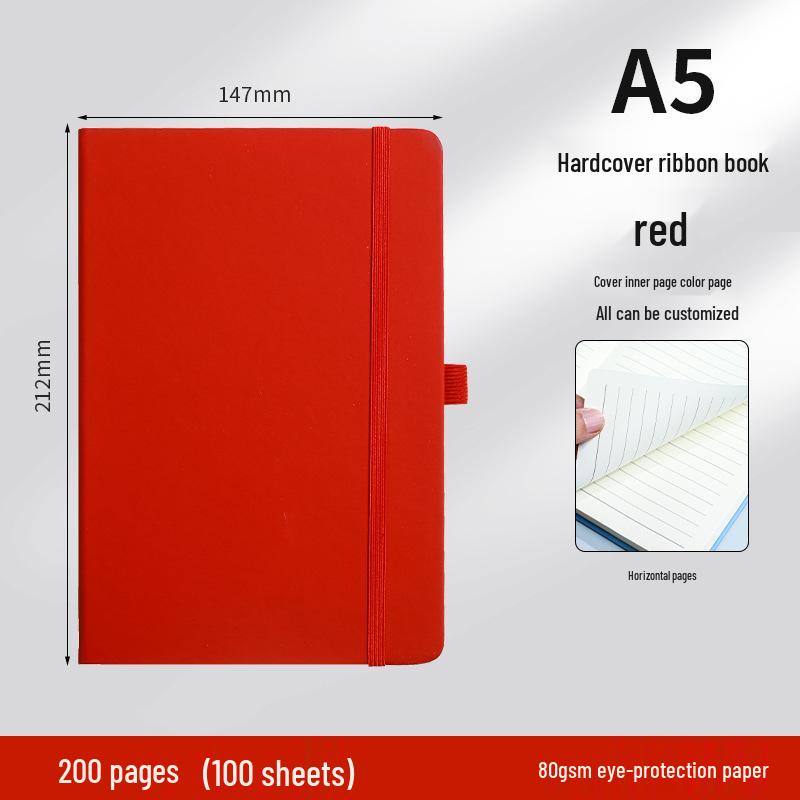 Custom PU Leather Lace-up Notebook with Printed Logo