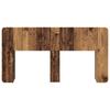 Headboard Cabinet with Storage Reclaimed Wood Effect Particle Board