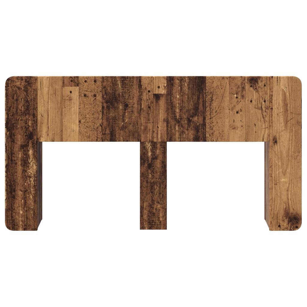 Headboard Cabinet with Storage Reclaimed Wood Effect Particle Board