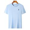 Paul Men's 100% Cotton Crew Neck Embroidered Summer T-Shirt - Sweat-Absorbent, Breathable, Casual Short Sleeve for Middle-Aged Men