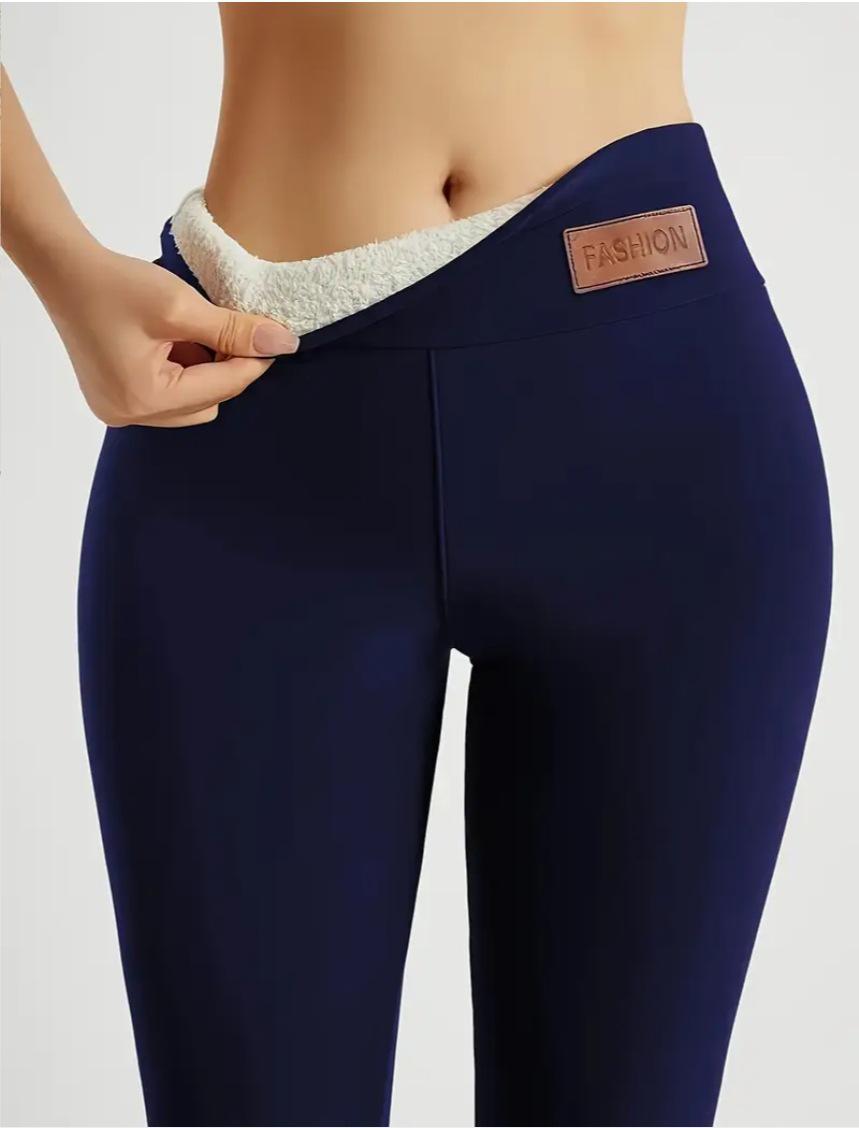 

Women s Winter Fleece Yoga Pants - High Waist, Velvet Lined, Butt Lifting, Tummy Control, Warm Base Layer, Anti-Cold. X-Large темно-синього кольору