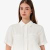Lacoste Women's Linen Openwork Short Sleeve Shirt CF197E-56G70V