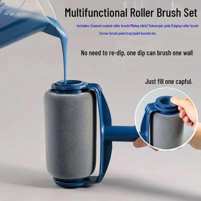 Telescopic Roller Brush Painting Set with Tray
