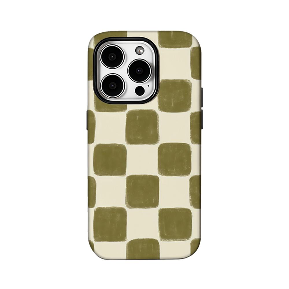 Olive Square Phone Case for IPhone 16 15 14 13 12 11 X XS XR XSMAX 7 8 Pro Max Plus Double-layer Back Cover
