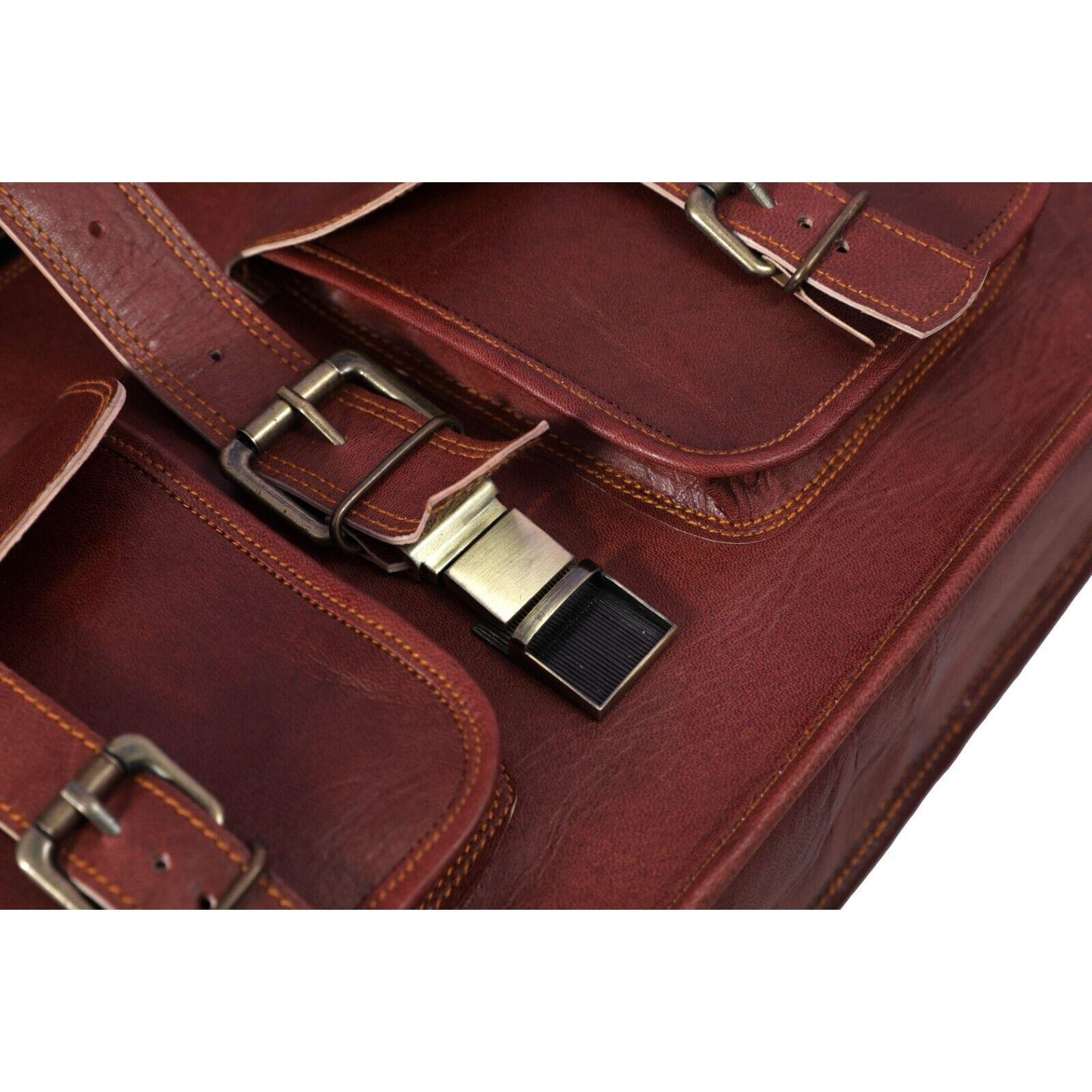 Женская винтажная коричневая сумка из натуральной кожи ручной работы — фото 5