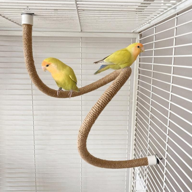 Pet Bird Perch Swing Rod Teeth Grinding Chew Toy for Teeth Grinding Fun Play for Budgies Parrot Accessories high quality