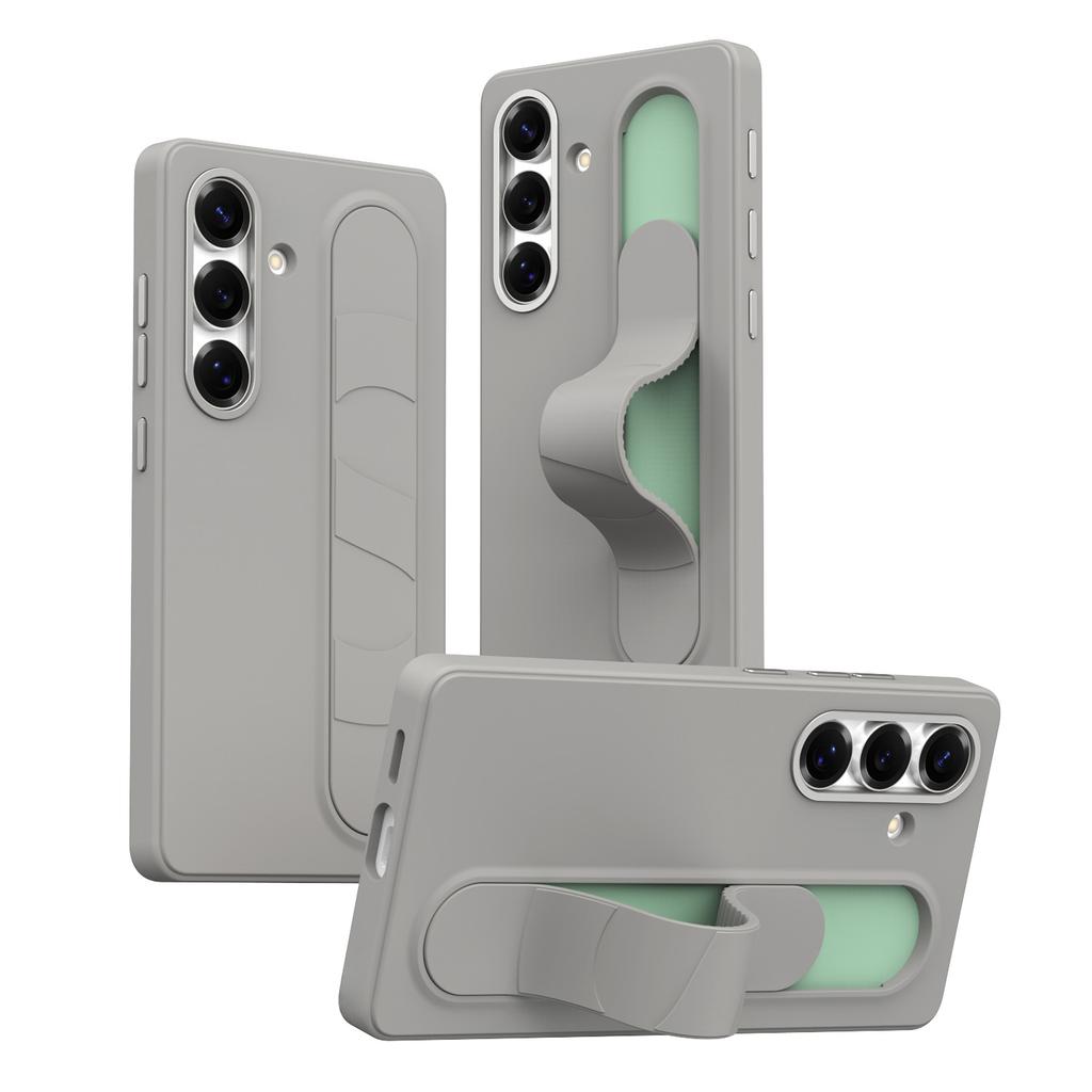 For Samsung Galaxy S24+ Case Customizable Smart Key Control Wristband Kickstand PC + Silicone Phone Cover