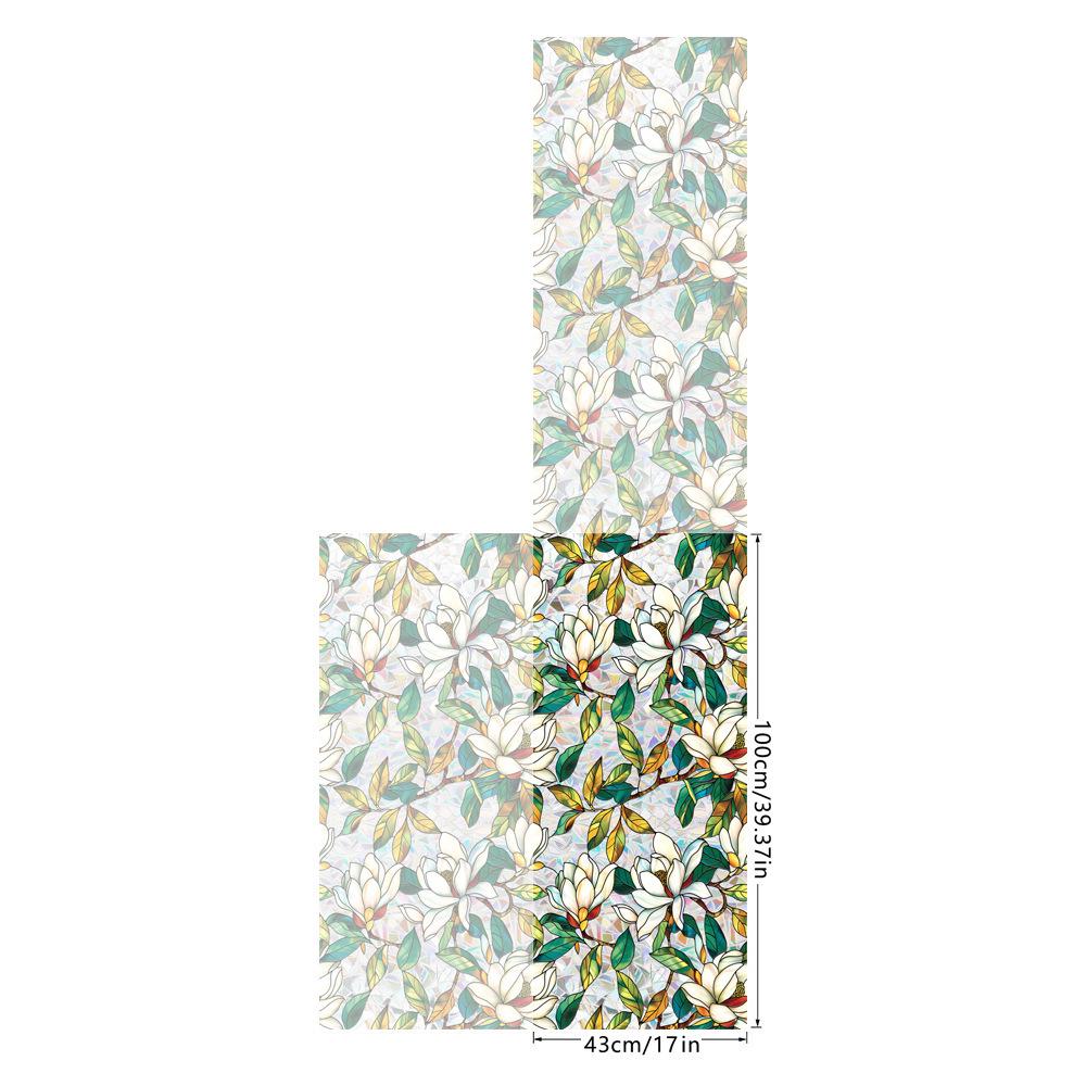 Rainbow Double-Sided Static Cling Glass Sticker - Inlaid Pattern PVC Film