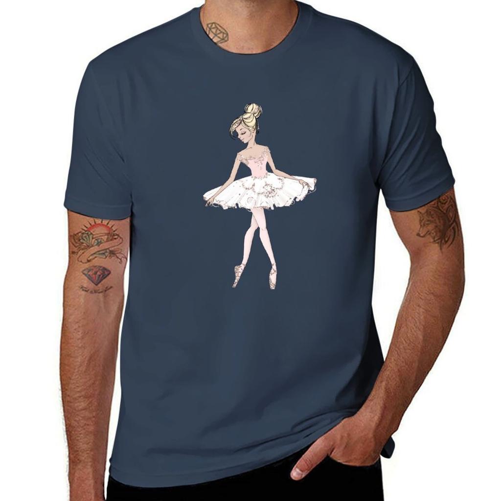 Elegant Ballerina Dancer TShirt Basic Casual Wear Short Sleeve Top