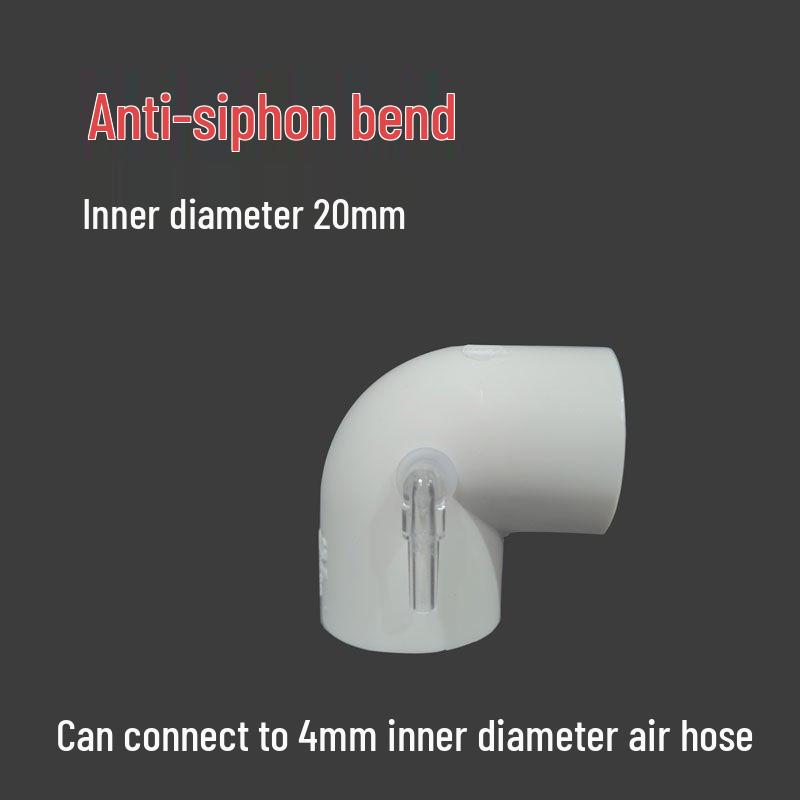 Transparent Anti-Siphon Elbow Pipe Fittings for Fish Tanks - Waterproof, Anti-Backflow, and Anti-Suction Filters