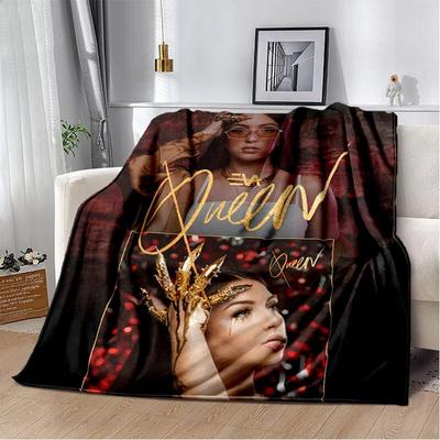3D-Druck Beauty Plaid Eva Queen Weiche Plüschdecke, Flanelldecke Überwurfdecke für Wohnzimmer Schlafzimmer Bett Sofa Picknick Kinder HD