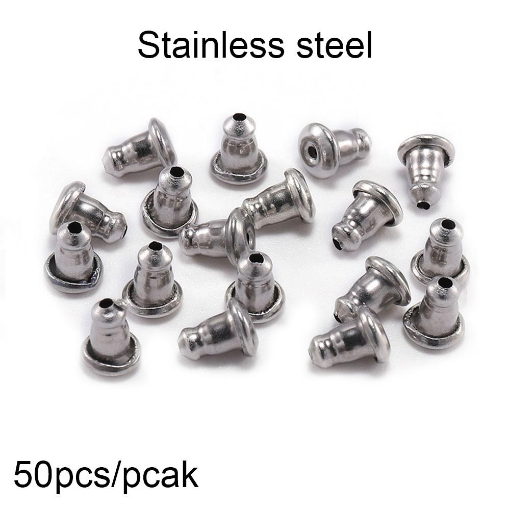 50-200pcs/lot Earring Studs Backs Stopper Scrolls Ear Findings DIY Blocked caps Earring Backs Stoppers Ear Accessories Supplies