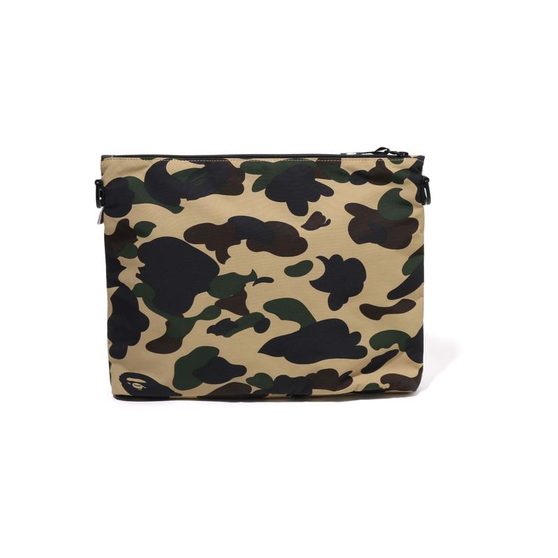 A Bathing Ape Camouflage Pattern Fashion Simple Fabric Crossbody Bag Men bags Green Yellow 0ZXBGM003901P
